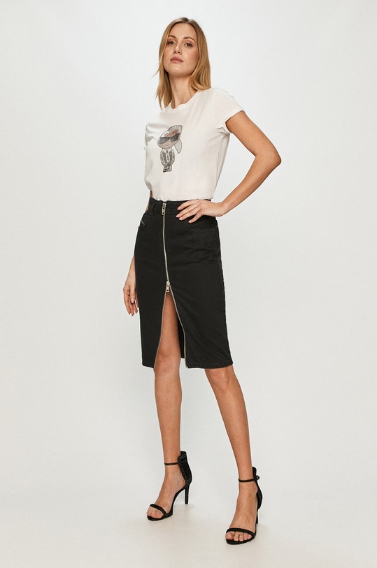 Karl Lagerfeld - Tričko 205W1704 bílá AA00