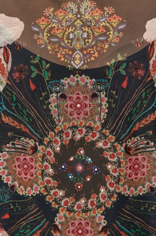 Desigual - Blúzka 19WWTKY5 tmavomodrá