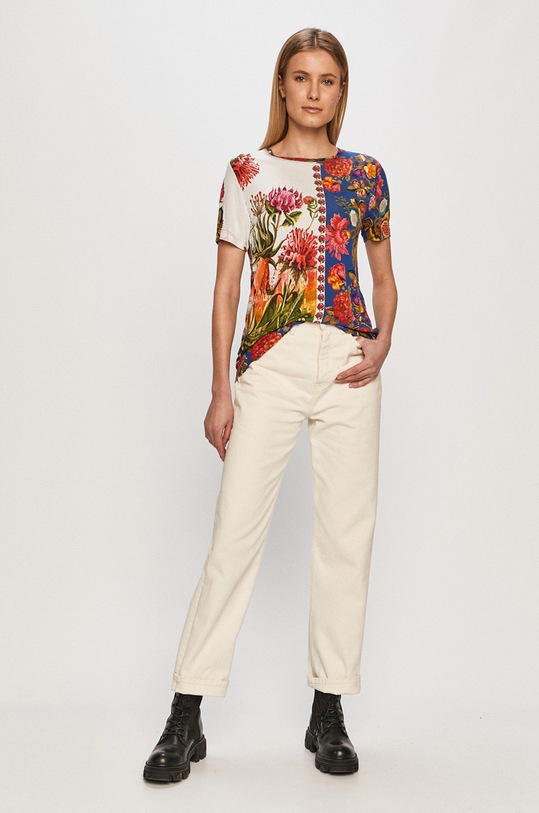 Desigual - Tričko 20SWTKY9 viacfarebná SS21