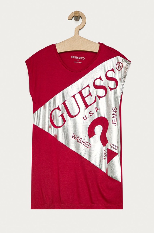Guess Jeans - T-shirt dziecięcy 116-176 cm pozostałe bordowy J0YI13.KA6S0