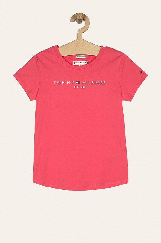 Tommy Hilfiger - T-shirt dziecięcy 74-176 cm KG0KG05242 bawełna różowy KG0KG05242