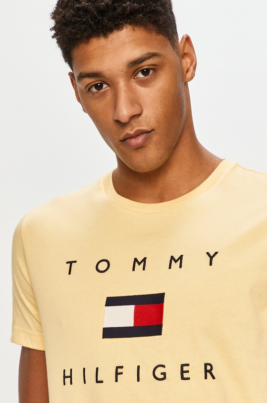 Tommy Hilfiger - T-shirt żółty MW0MW14313