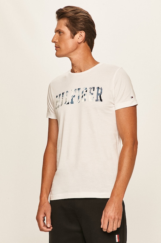 Tommy Hilfiger - T-shirt nadruk biały MW0MW14325