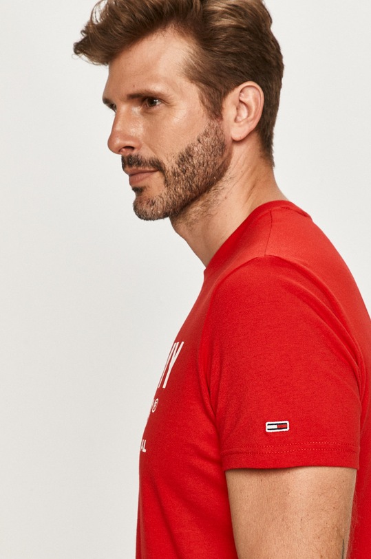 Tommy Jeans - Tričko DM0DM08349 červená