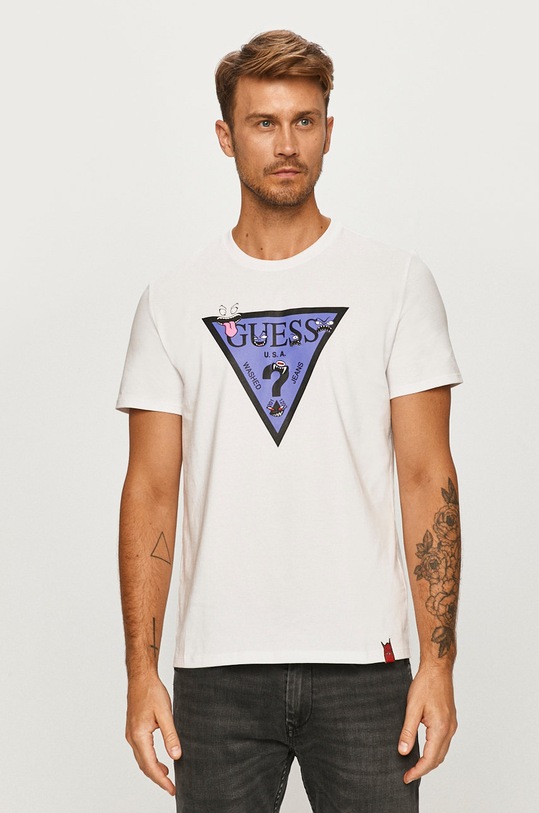 Guess Jeans - Tričko potlač biela M0YI51.I3Z00