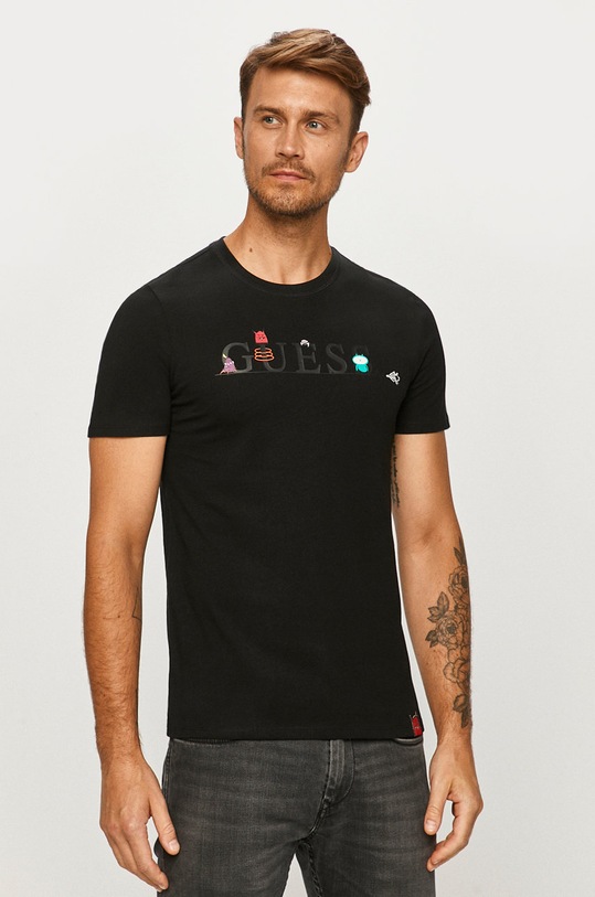 Guess Jeans - Tričko bavlna čierna M0YI48.I3Z00