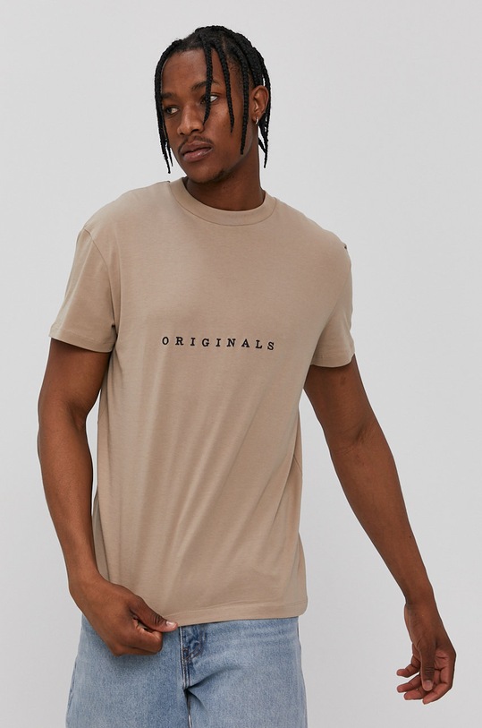 Tričko Jack & Jones nášivka sivá 12176780