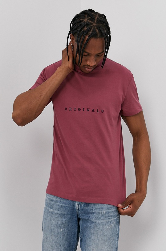 Tričko Jack & Jones nášivka fialová 12176780