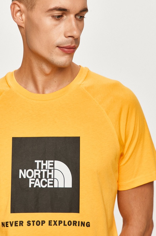 The North Face - T-shirt nadruk pomarańczowy NF0A3BQO56P1