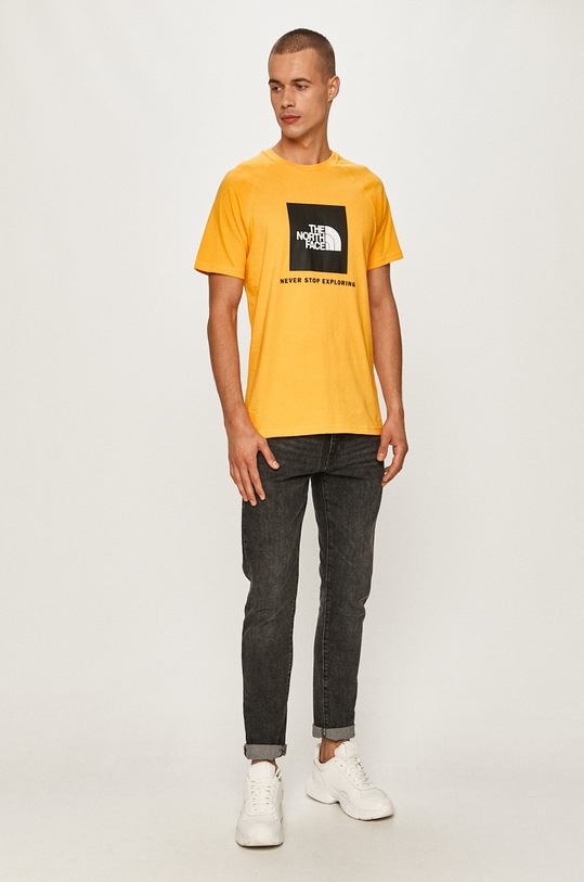 The North Face - T-shirt NF0A3BQO56P1 pomarańczowy AW20