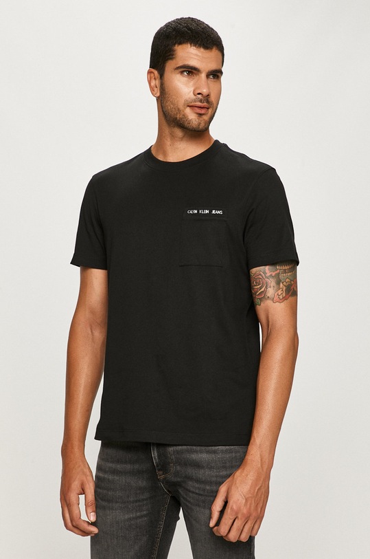 Calvin Klein Jeans - Tričko jednofarebný čierna J30J316601