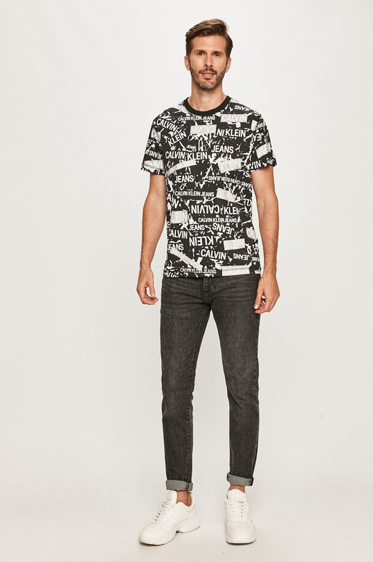 Calvin Klein Jeans - Tričko J30J316482 čierna AW20
