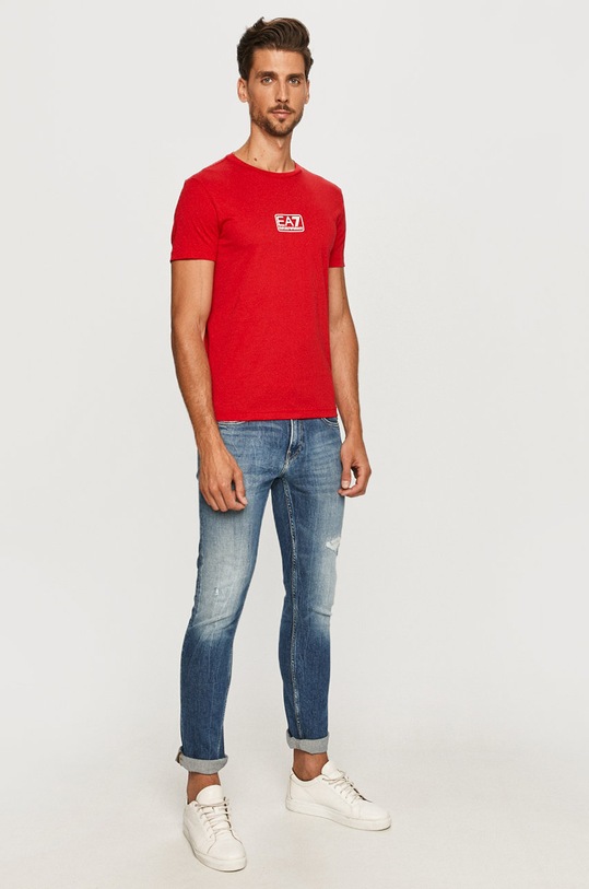 EA7 Emporio Armani - T-shirt 8NPT11.PJNQZ 8NPT11.PJNQZ czerwony AA00