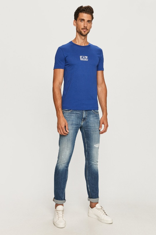 EA7 Emporio Armani - T-shirt 8NPT11.PJNQZ 8NPT11.PJNQZ niebieski AA00