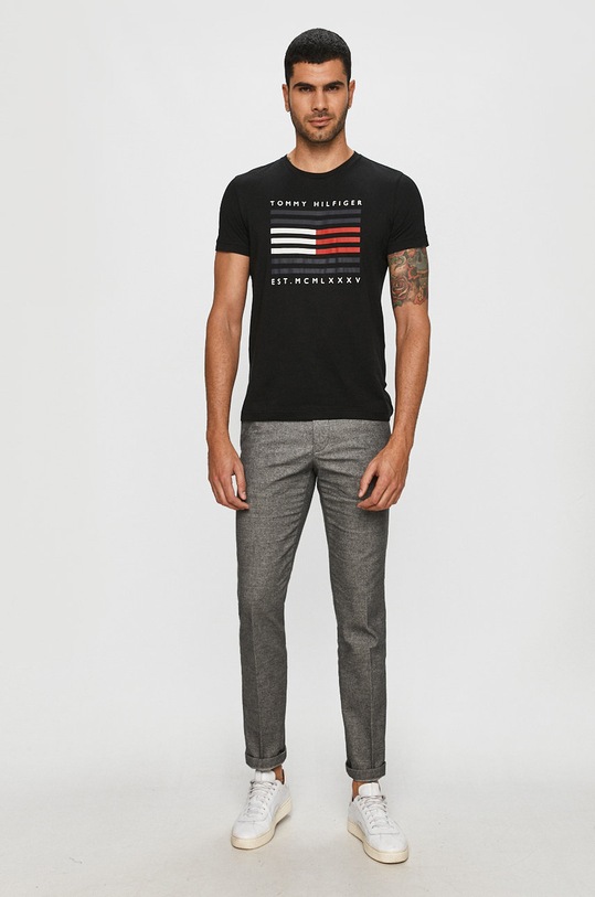 Tommy Hilfiger - Tričko MW0MW15334 čierna AW20