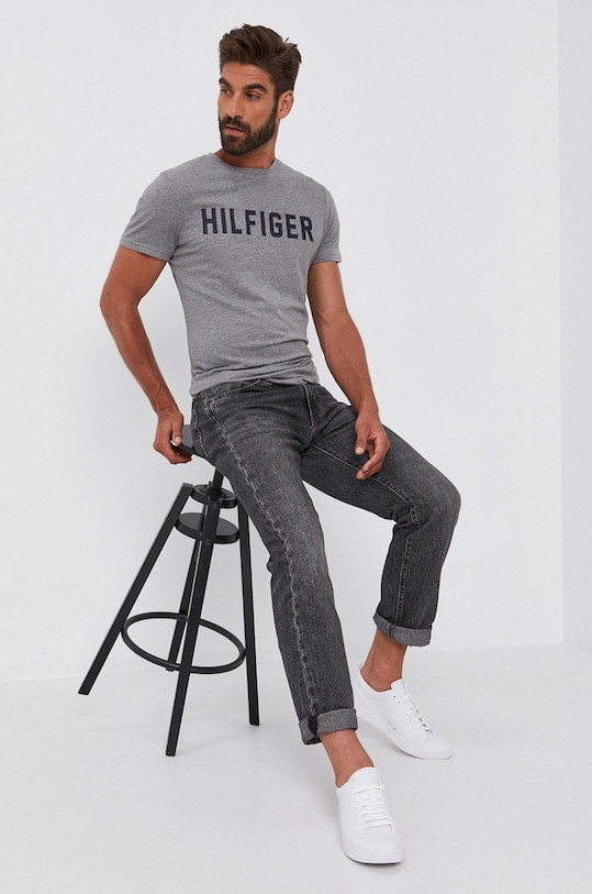 Tommy Hilfiger T-shirt bawełniany UM0UM02011 UM0UM02011 szary AA00