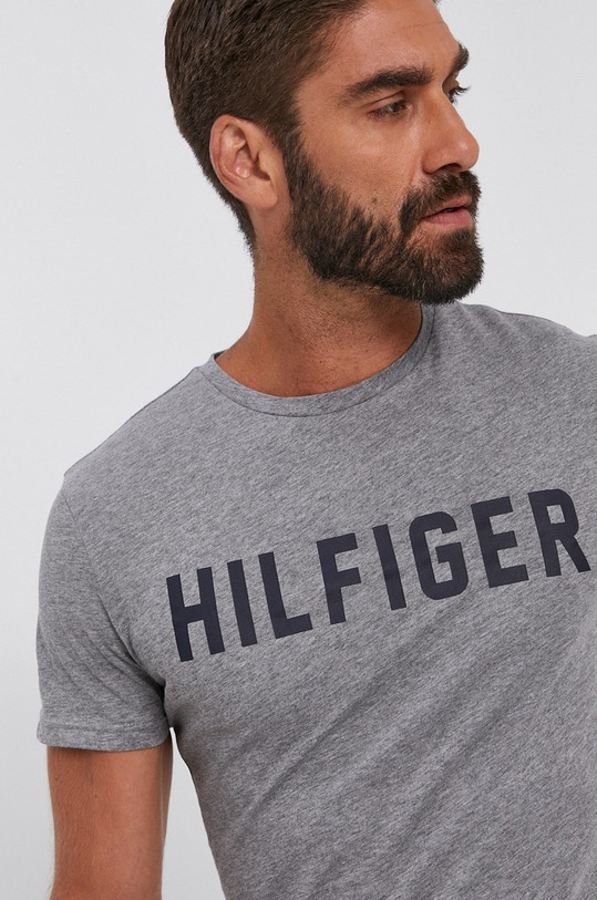 Tommy Hilfiger T-shirt bawełniany UM0UM02011 szary UM0UM02011