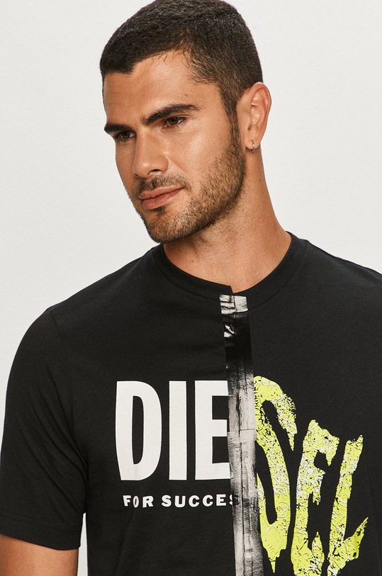 Diesel - Tričko potlač čierna A00326.0CATM