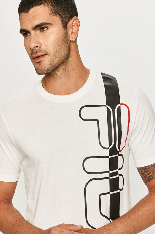 Fila - T-shirt nadruk biały 683188