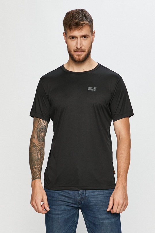 Jack Wolfskin - T-shirt regular czarny 1807071