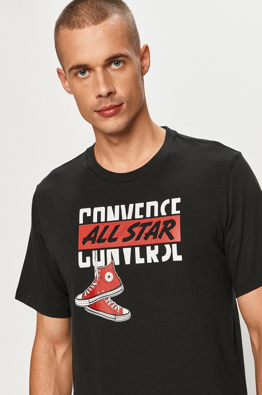 Converse - Tričko potlač čierna 10020532.A01