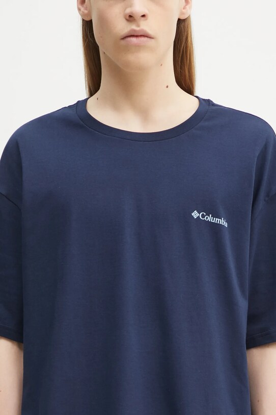 Columbia t-shirt bawełniany North Cascades granatowy 1834041