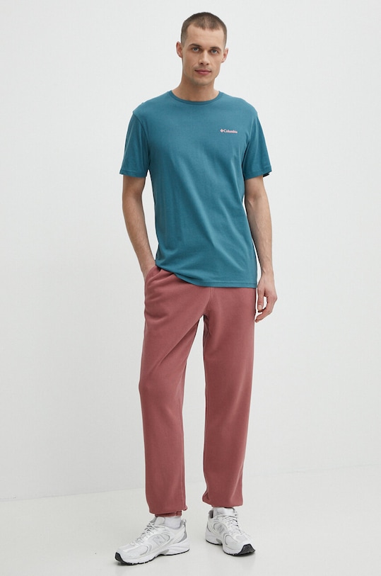 Columbia tricou din bumbac North Cascades 1834041 turcoaz SS25