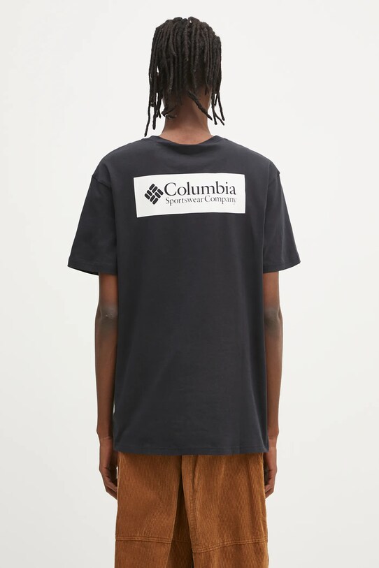 Odzież Columbia t-shirt bawełniany North Cascades 1834041 czarny