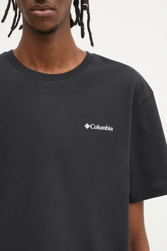 Columbia t-shirt bawełniany North Cascades czarny 1834041