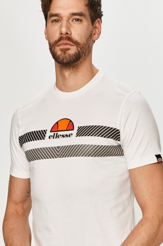 Ellesse - T-shirt nadruk biały SHG09758