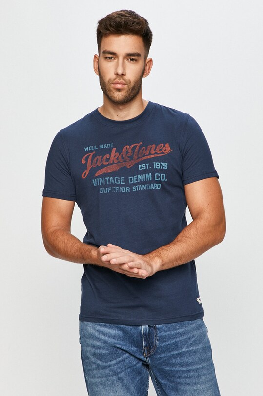 Premium by Jack&Jones - T-shirt nadruk granatowy 12178170