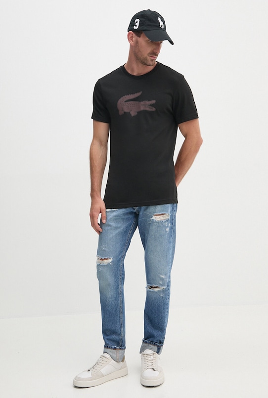 Lacoste t-shirt TH2042 czarny AW24