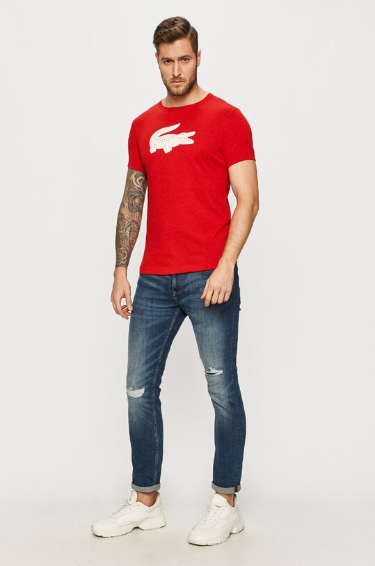 Lacoste t-shirt TH2042 czerwony AW24