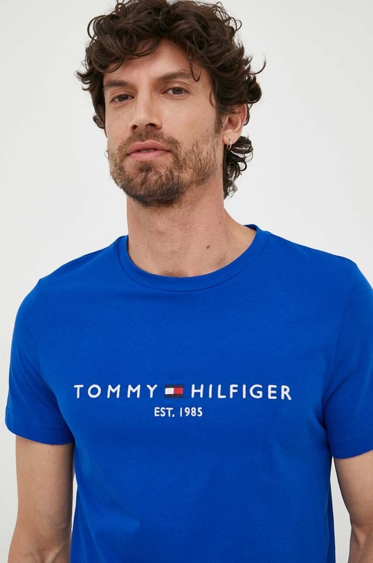 Tommy Hilfiger t-shirt bawełniany granatowy MW0MW11797