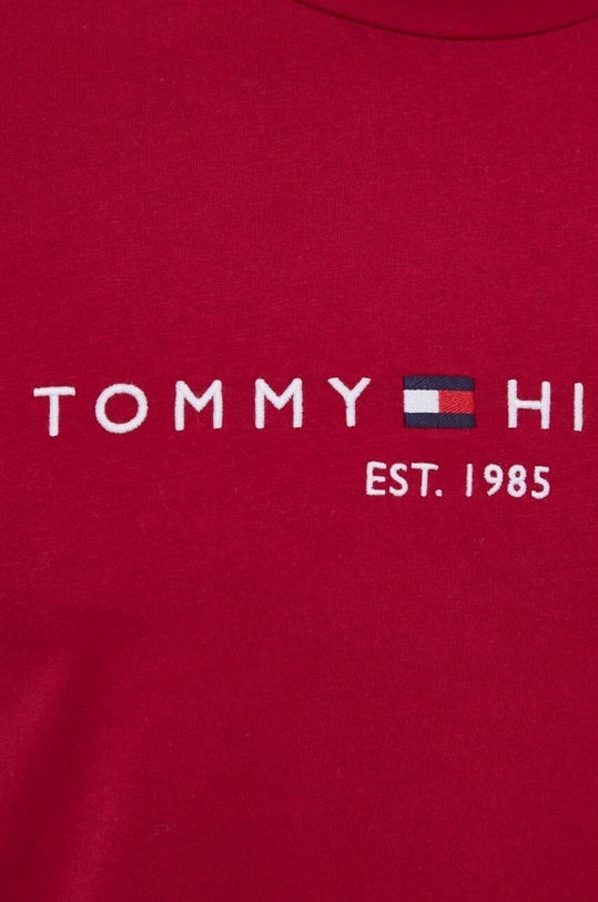 Tommy Hilfiger t-shirt bawełniany bordowy MW0MW11797