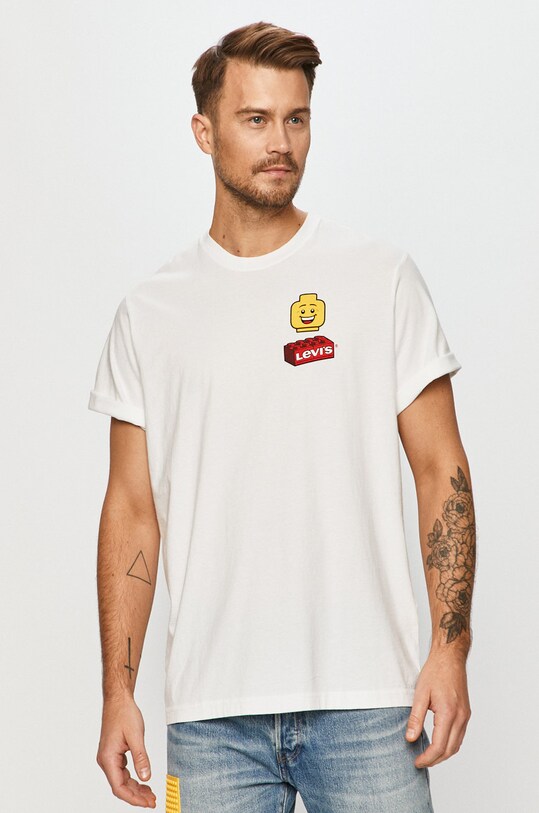 Levi's - T-shirt x Lego nadruk biały 16143.0220