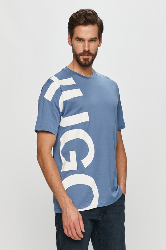 Hugo - Tričko potisk modrá 50458259