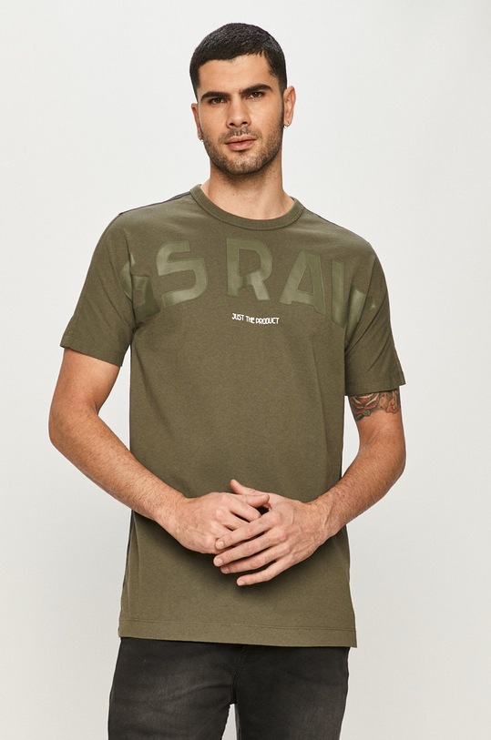 G-Star - Tričko regular zelená D16408.4561