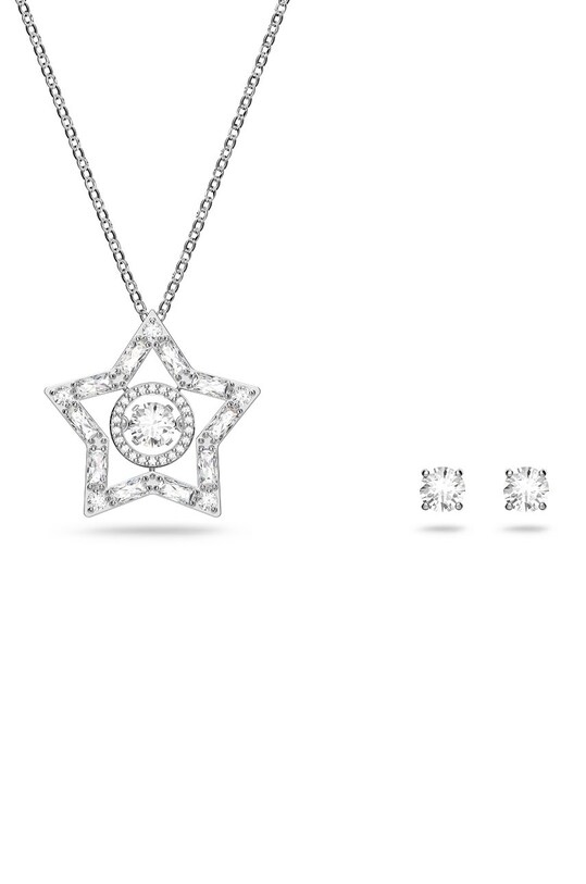 Swarovski - Náušnice a náhrdelník Stella stříbrná 5622729