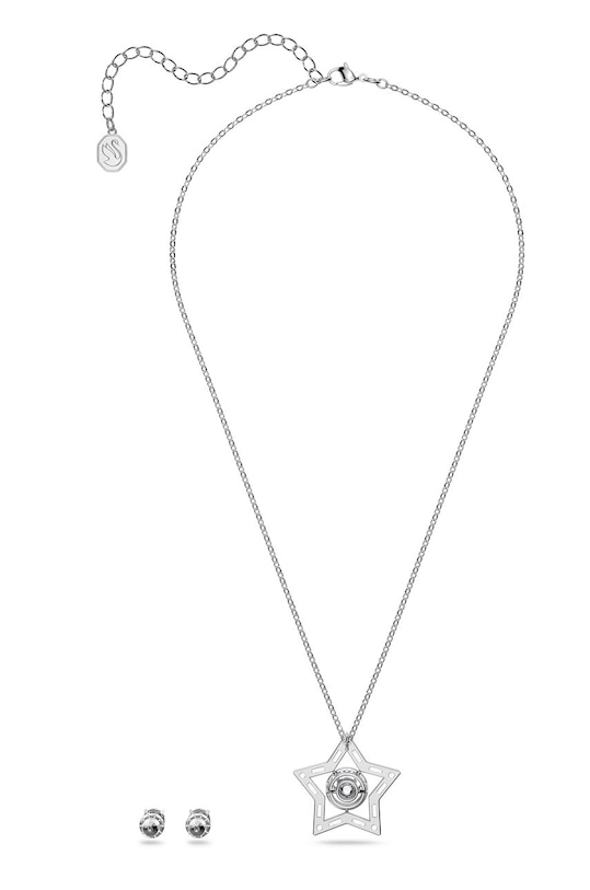 Swarovski - Náušnice a náhrdelník Stella stříbrná 5622729
