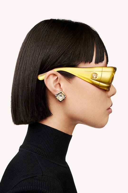 Naušnice Swarovski zlatna 5613658