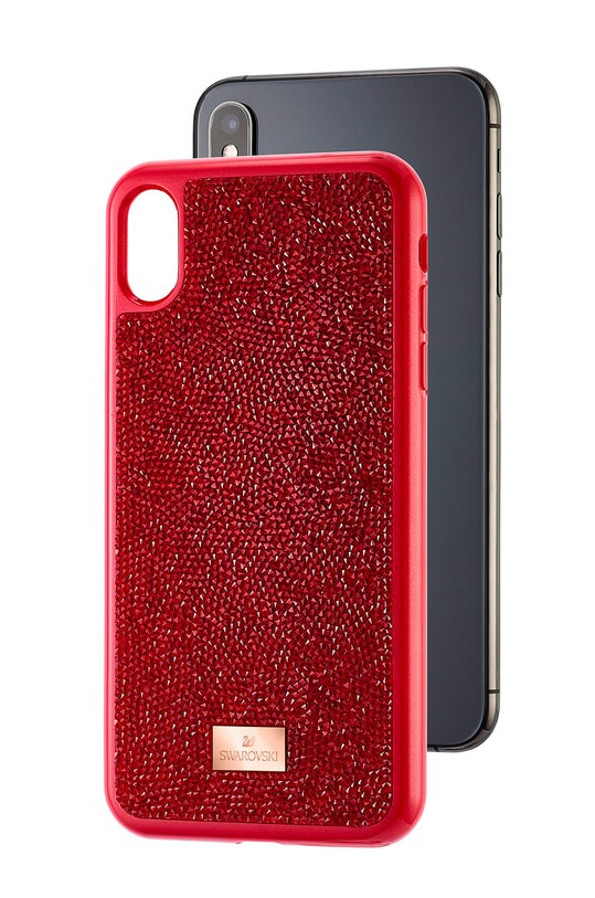 Swarovski Husă de telefon iPhone XS Max Glam Rock 5481454 rosu AW21