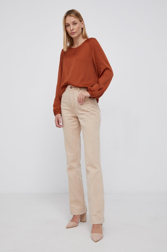 Marc O'Polo Bluzka 110132842291 brązowy AW21