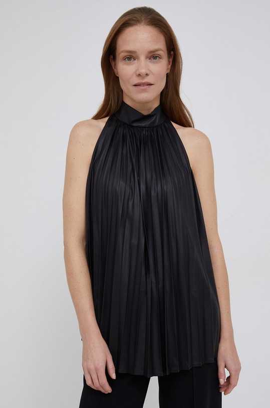 Sisley Bluzka z elastanem czarny 5Y115QFL7.100