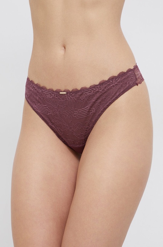 Chantelle Stringi koronka fioletowy C13L90.07L