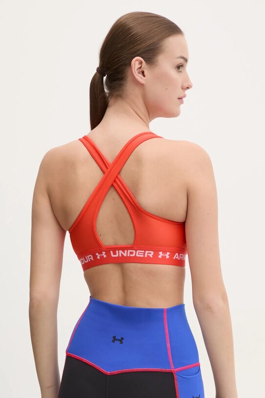 Odzież Under Armour biustonosz sportowy Crossback 1361034 pomarańczowy