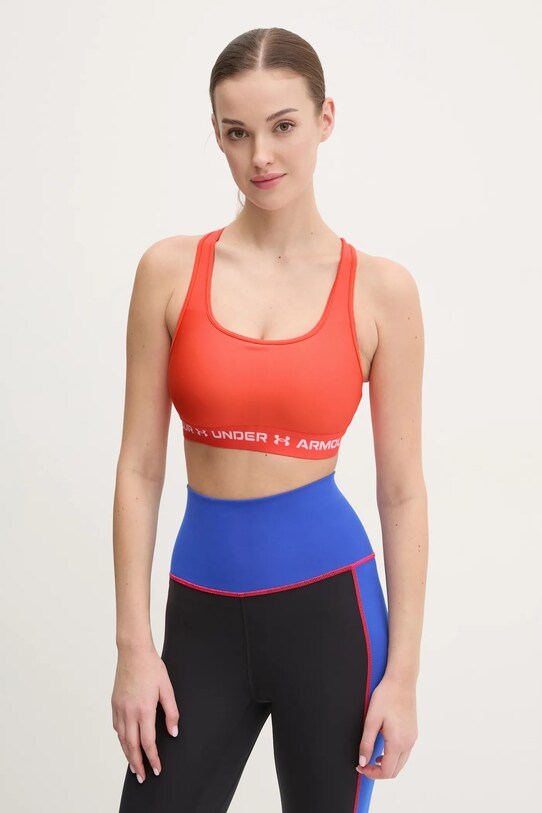 Under Armour biustonosz sportowy Crossback pomarańczowy 1361034