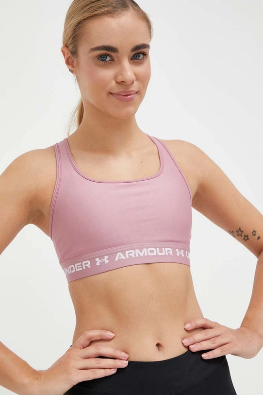 Športová podprsenka Under Armour Crossback bez kostíc ružová 1361034