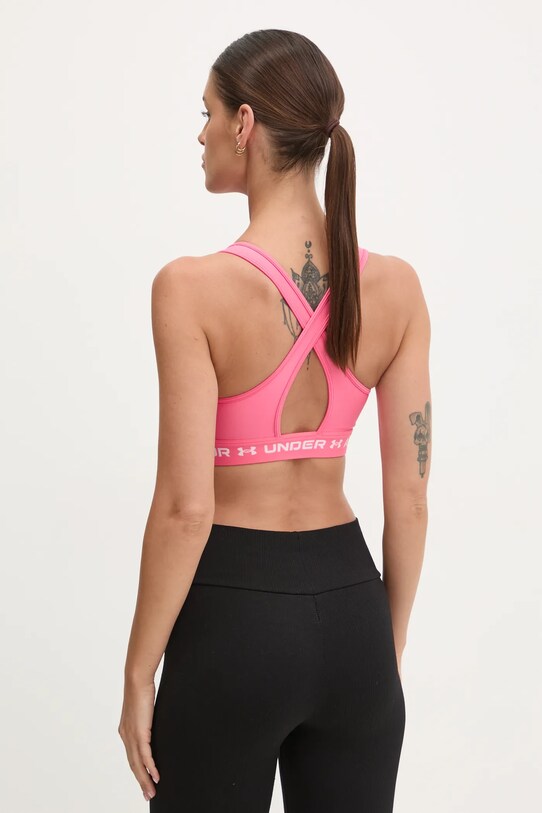 Oblečenie Športová podprsenka Under Armour Crossback 1361034 ružová