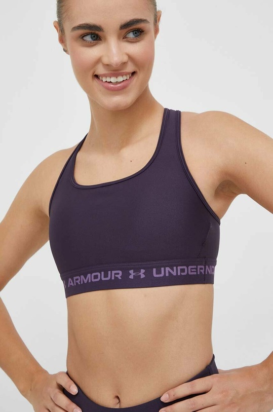 Under Armour biustonosz sportowy Crossback bez fiszbinów fioletowy 1361034